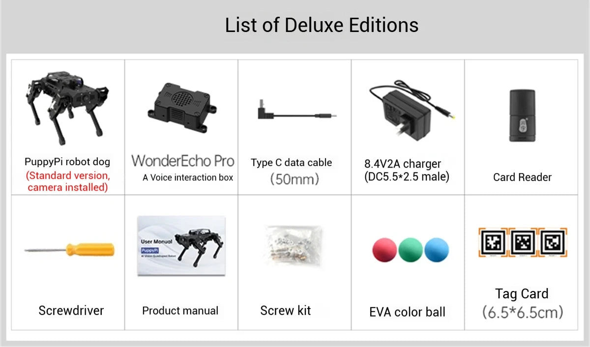 Hiwonder PuppyPi ROS quadruped robot dog, bionics, intelligent programming, AI visual recognition Ai-TechWorld 