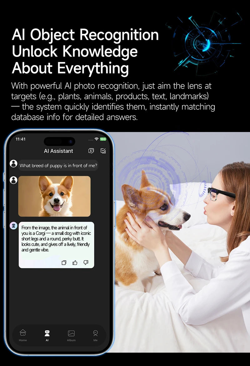 Xiaomi Mijia 4K HD Color Changing AI Smart Glasses 800W Pixel Camera Bluetooth Call Voice Assistant Control Smart Sports Glasses Ai-TechWorld 