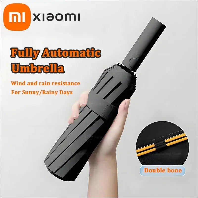 Xiaomi 24 Bone Folding Umbrella Fully Automatic Double Bone SPF 50 UV Protection Rain Resistance Strong Wind Resitance Umbrella Ai-TechWorld 