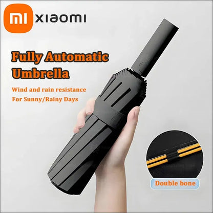 Xiaomi 24 Bone Folding Umbrella Fully Automatic Double Bone SPF 50 UV Protection Rain Resistance Strong Wind Resitance Umbrella Ai-TechWorld 