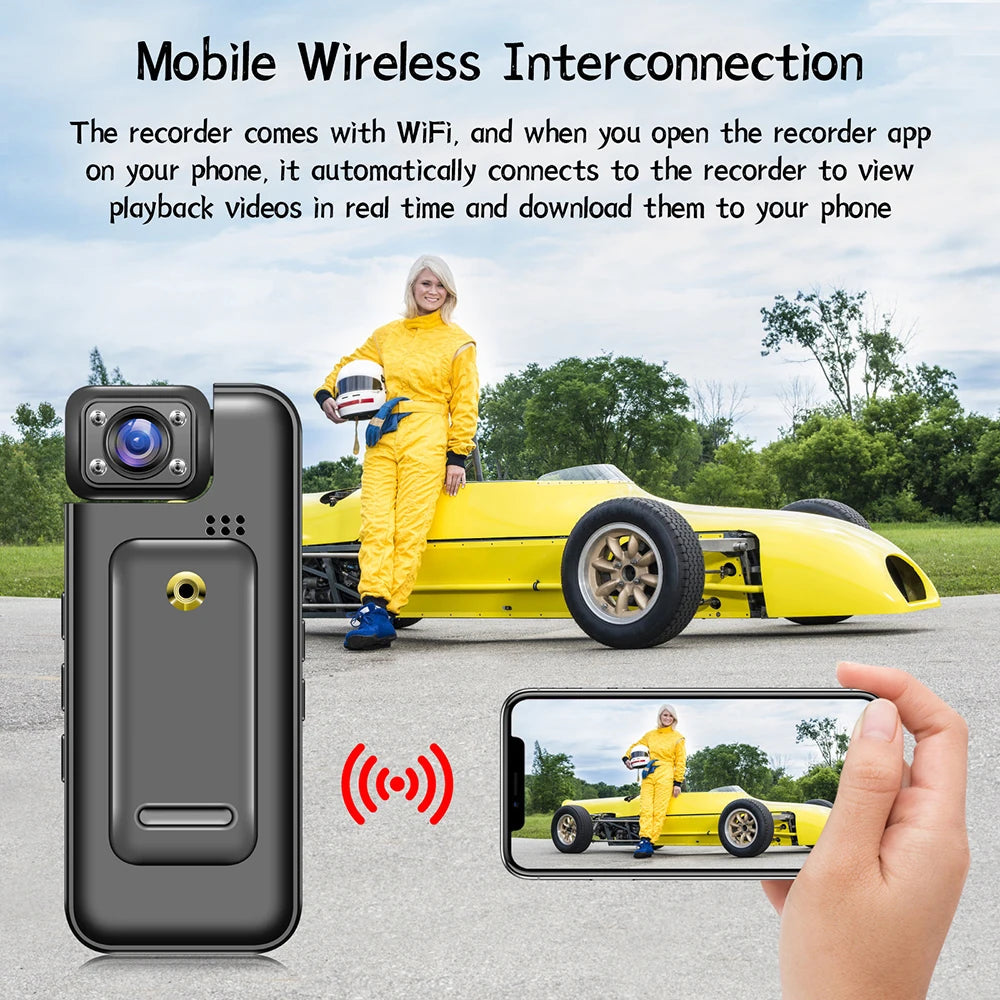 Mini Cam 4K 1080P Pocket Camcorder HD Cam 1.3" LCD Screen 270° Rotatable Wifi Mini Camera with Waterproof Case Motion Cameras Ai-TechWorld 