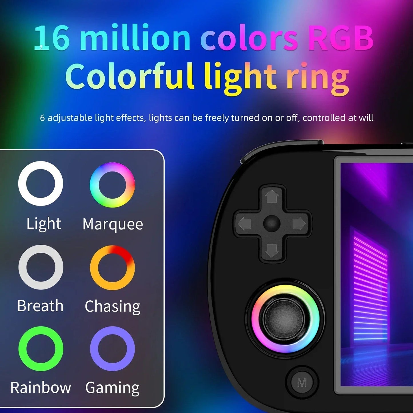 ANBERNIC RG40XX H Handheld Game Console 4'' Screen Linux System Joystick RGB Lighting Effect RG40XXH Video Player Smartpro Gifts Ai-TechWorld 