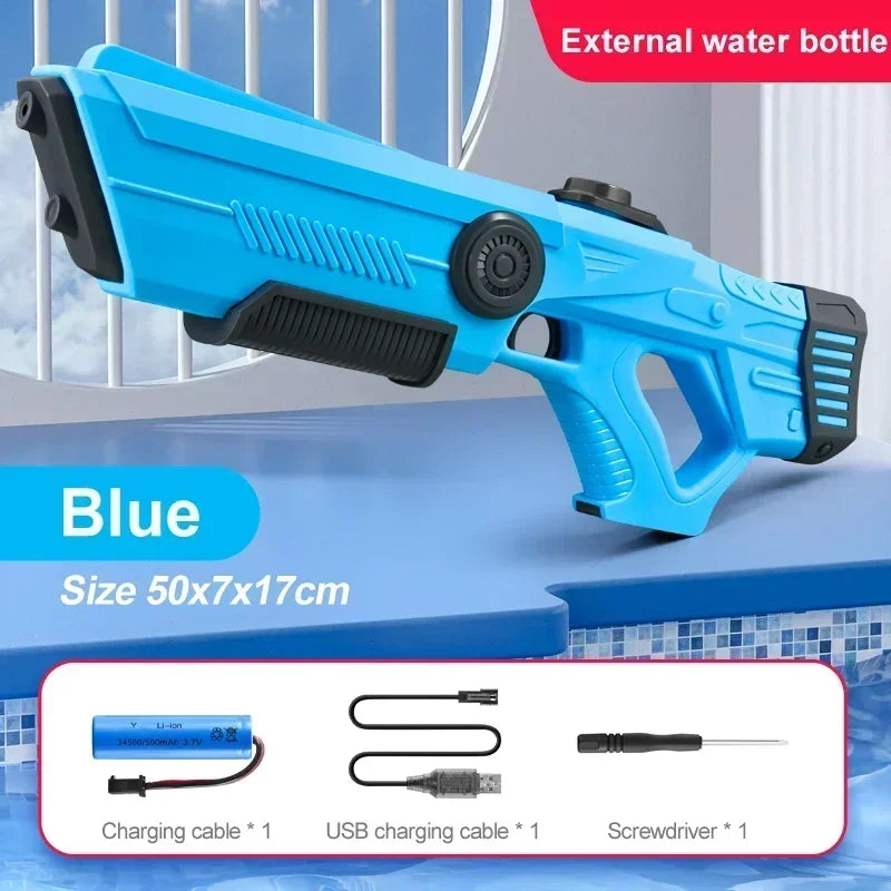 Electric Automatic Water Storage Gun Toys Portable Children Summer Beach Outdoor Fight Fantasy Spray Gun Toys Boy Kid Adult Game Ai-TechWorld 