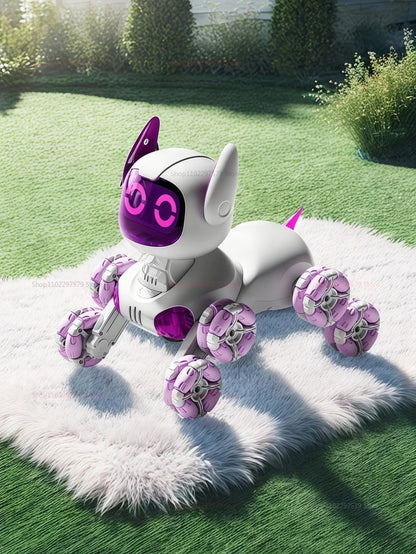 Y9 RC Robot Dog Toy 2.4G Radio Remote Control 8WD Mechanical Pet Dog Touch-sense Music Stunt Electric Toy for Girl Boy Kids Gift Ai-TechWorld 