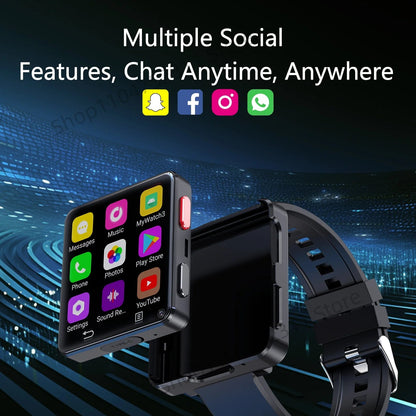S998 4G Smart Watch Android 11.0 OS Smartwatch 2.64 inch Large Screen 480*480 MTK6739 500W Dual Camera 1200mAH Battery Wifi GPS Ai-TechWorld 