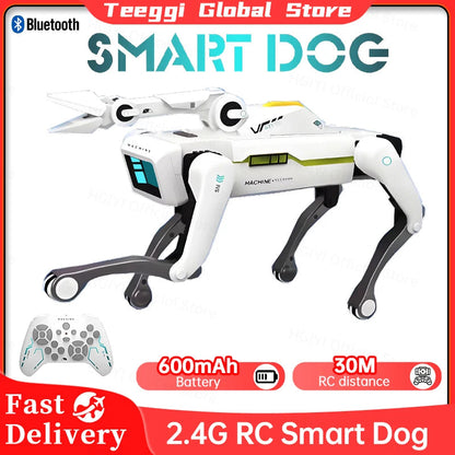 Teeggi Electric RC Intelligent Robot Dog with Clip Multifunction RC Mechanical Dog Educational Toy Bionic Smart Robot Toy Gift Ai-TechWorld 