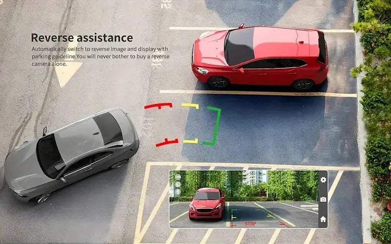 Car Dash Cam 4 Channel Black Box WiFi Driving Camera FHD 1080P Front Left Right Rear Night Vision Loop Recording add Hardwirekit Ai-TechWorld 