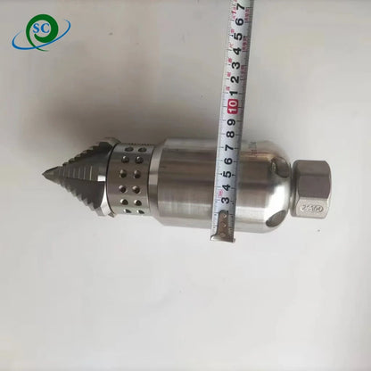 5 kg SS High Pressure Factory Direct Sale Rotary Sewer Pipe Cleaner Blocked Drain Wash Jetting Spray Nozzle 1inch female 215L Ai-TechWorld 