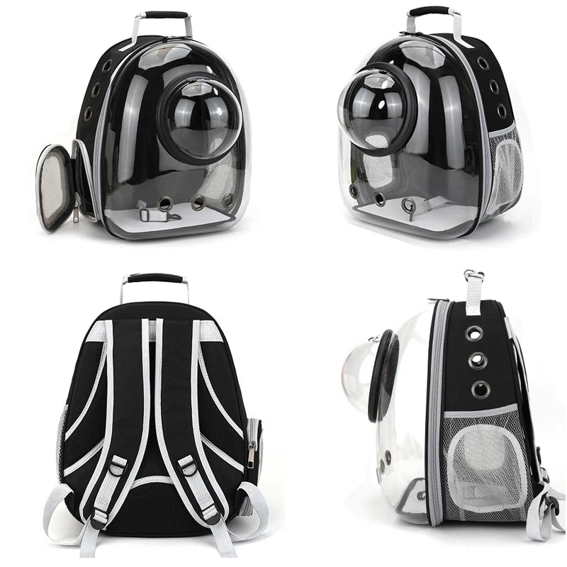 Pet Cat Carrying Bag Space Pet Backpacks Breathable Portable Transparent Backpack Puppy Dog Transport Carrier Space Capsule Bags Ai-TechWorld 
