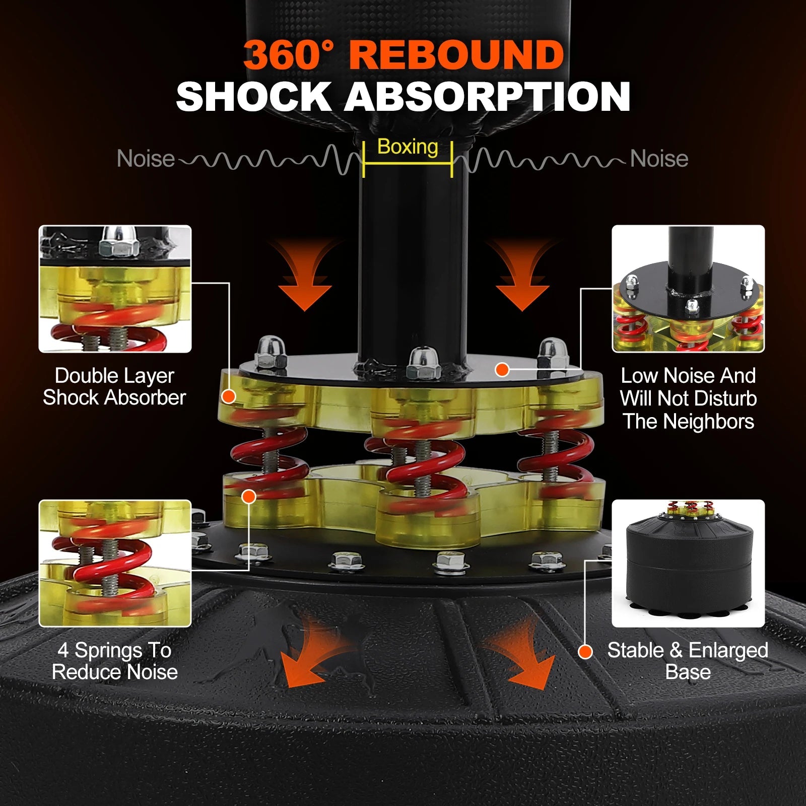 5 in 1 Punching Bag with Stand for Adult & Kids, Freestanding Speed Bag Hitting Target Heavy Kickboxing Bag, 2 Packages Deliver Ai-TechWorld 