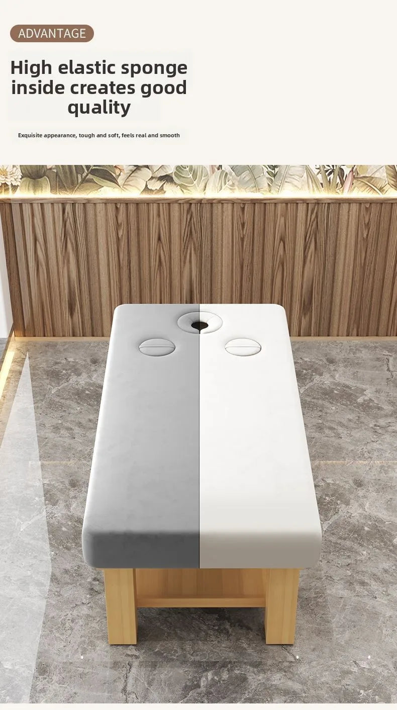Solid Wood Massage Bed Beauty Salon Treatment Table Chinese Medicine Physiotherapy Thai Moxibustion Beauty Bed Lash Massage Bed Ai-TechWorld 