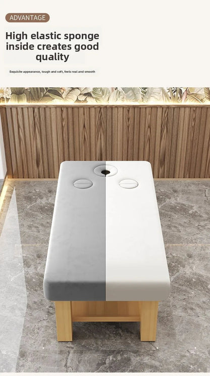 Solid Wood Massage Bed Beauty Salon Treatment Table Chinese Medicine Physiotherapy Thai Moxibustion Beauty Bed Lash Massage Bed Ai-TechWorld 