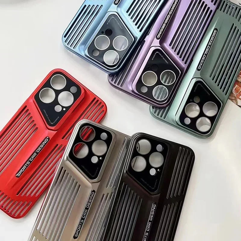 Comes With lLns Film Breathable Heat Dissipation Cooling Cases For iPhone 16 15 Pro Max 14 13 12 11 PC Hard Back Covers Ai-TechWorld 