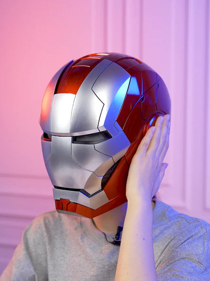 New AutoKing 1:1 Mk5 Iron Man Helmet Cosplay Voice Control Eyes with Light Model Toys for Adult Electric Wearable Christmas Gift Ai-TechWorld 
