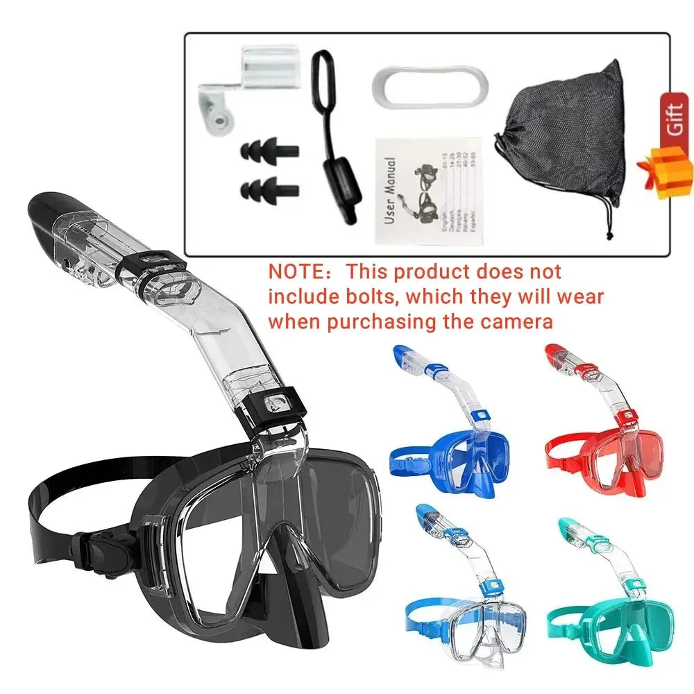 Underwater Snorkeling Half face Face Children Swimming Mask Set Scuba Diving Respirator Masks Anti Fog Safe Breathing for Adult Ai-TechWorld 