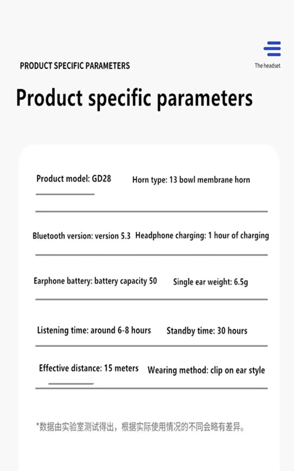 Bluetooth Earphone Clip On Monaural Inear Motion Stereo Bone Conduction Gd28 Business Wireless Earphone Mini Monaural Tws Ai-TechWorld 