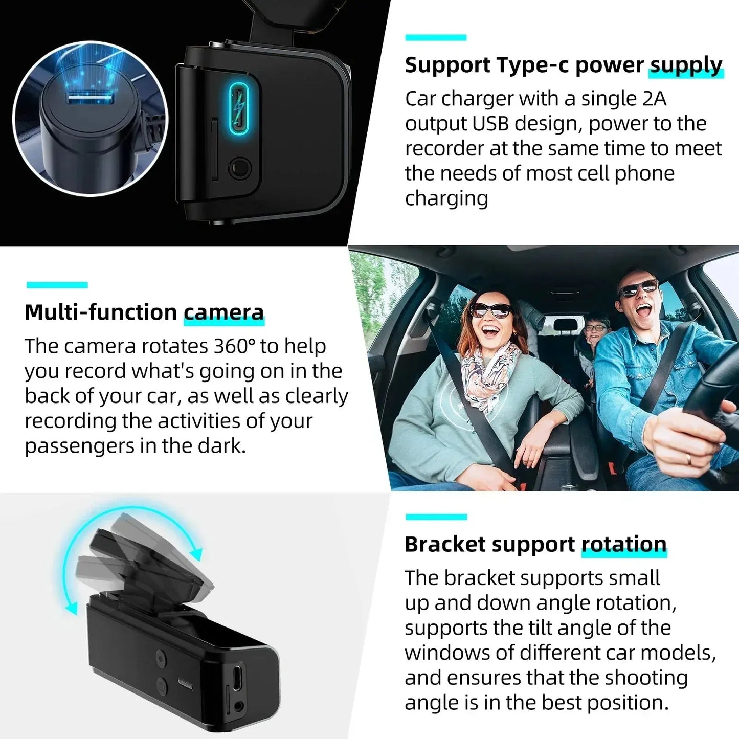 QOZ 4K UHD Dash Cam WIFI GPS Car DVR Front and Rear Dual Lens Auto Car Drive Recorder Night Vision G-Sensor 24H Parking Monitor Ai-TechWorld 