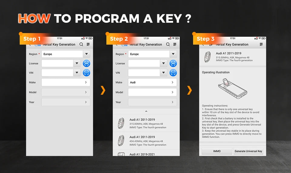 Autel MaxiIM KM100 Key Fob Programmer Immobilizer Tool Key Creation IMMO Learning Chip Read Write Cloning Frequency Detection Ai-TechWorld 