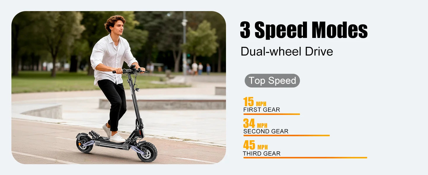 EOEOTWO K2MAX Electric Scooter 45Mph 4000W Peak Dual Motor 40Mile Range EScooter Adults Dual Suspension Fast Charging Scooter Ai-TechWorld 