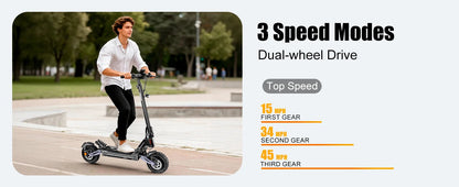 EOEOTWO K2MAX Electric Scooter 45Mph 4000W Peak Dual Motor 40Mile Range EScooter Adults Dual Suspension Fast Charging Scooter Ai-TechWorld 