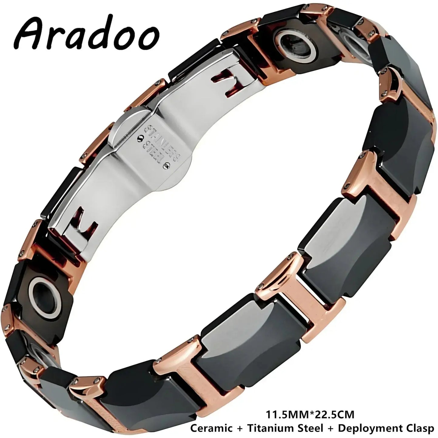 ARADOO Premium Ceramic Bracelet for Men Women with Crescent Design Wristband Jewelry Gifts Ai-TechWorld 