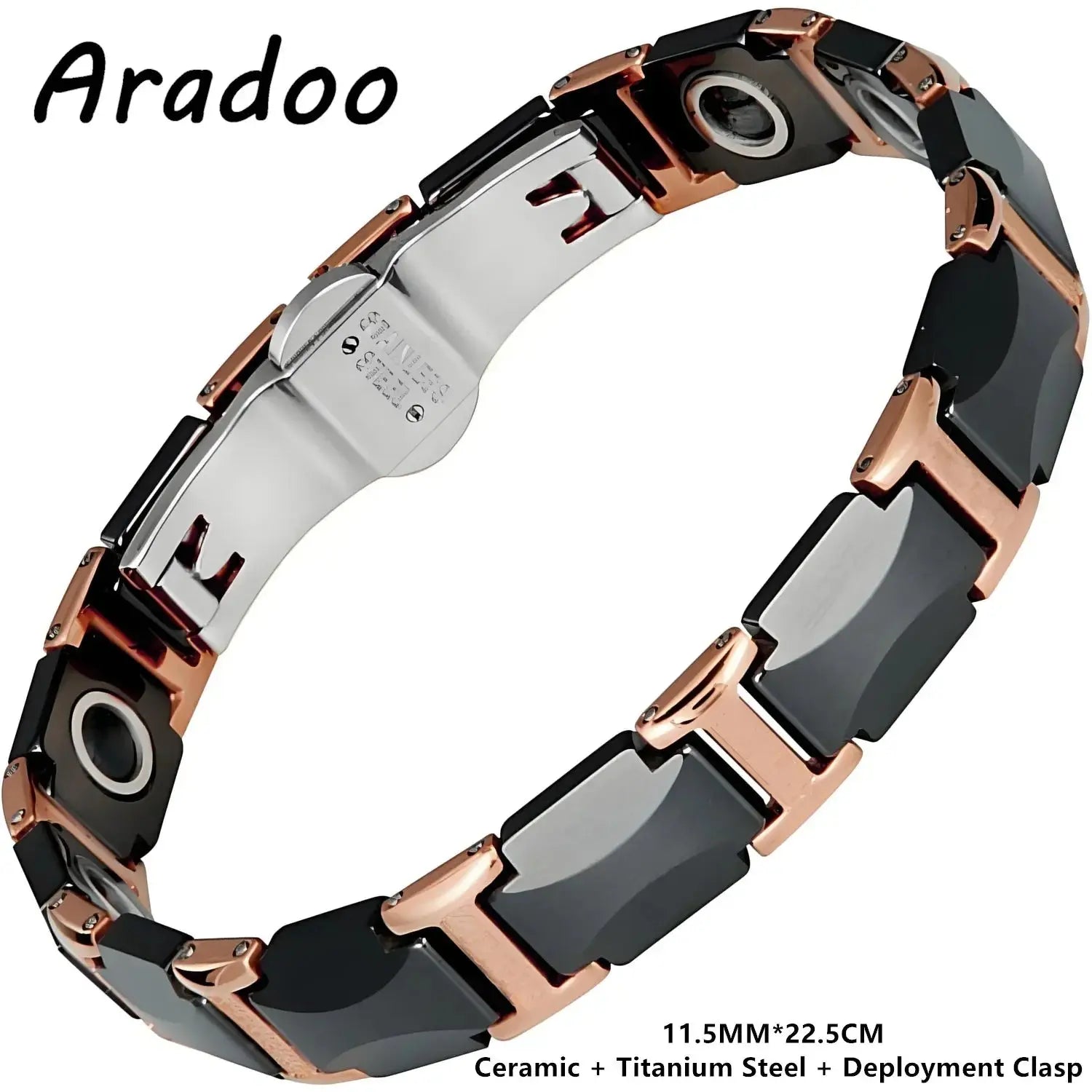 ARADOO Premium Ceramic Bracelet for Men Women with Crescent Design Wristband Jewelry Gifts Ai-TechWorld 