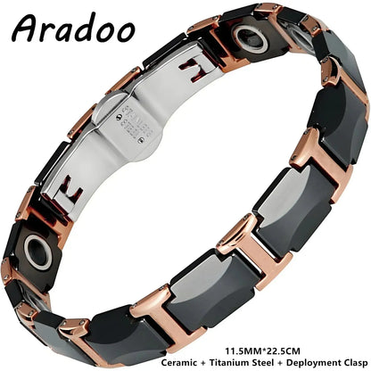ARADOO Premium Ceramic Bracelet for Men Women with Crescent Design Wristband Jewelry Gifts Ai-TechWorld 