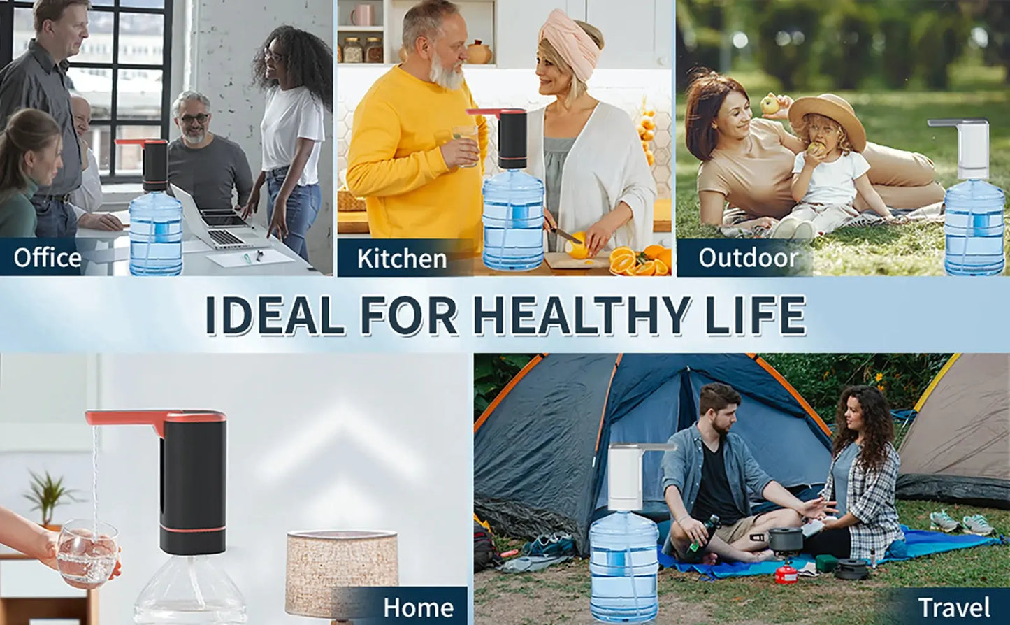 Water Dispenser Bottle Pump, Electric Water Pump for Universal 2-5 Gallon Bottle, Portable USB Charging Drinking Water Dispenser Ai-TechWorld 