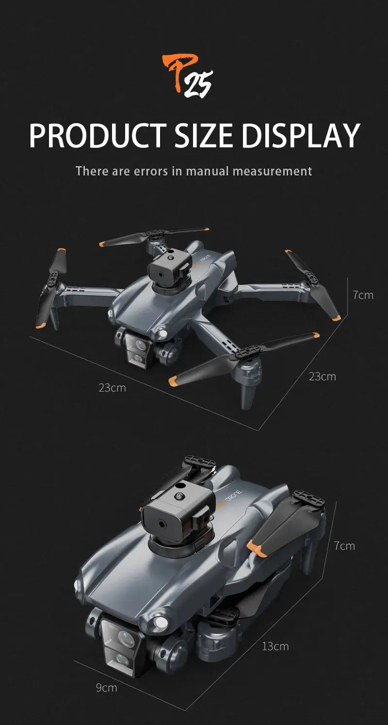 KBDFA P25 Drone 4K 8K HD Camera Aerial Photography Foldable RC Quadcopter Obstacle Avoidance Mini UAV Remote Control Toys Ai-TechWorld 