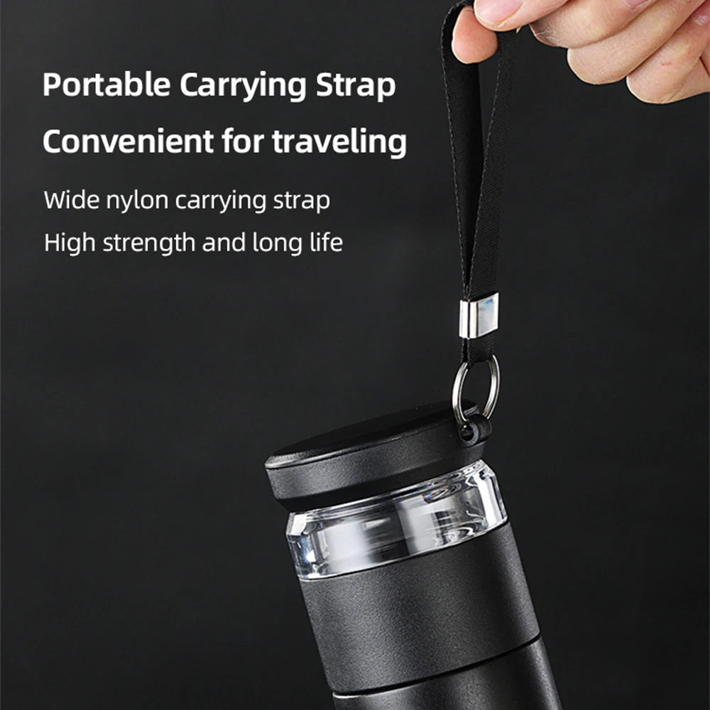 500ml Tea Infuser Vacuum Flask Stainless Steel Insulated Cup with Independent Tea Storage Handle Travel Mug Business Cup Gifts Ai-TechWorld 