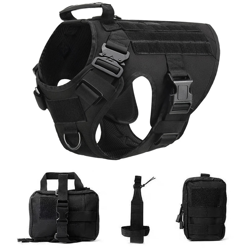 Tactical Military Vest Pet German Shepherd Golden Retriever Tactical  Training Dog Harness and Leash Set For All Breeds Dogs Ai-TechWorld 