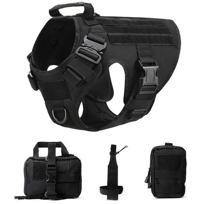 Tactical Military Vest Pet German Shepherd Golden Retriever Tactical  Training Dog Harness and Leash Set For All Breeds Dogs Ai-TechWorld 