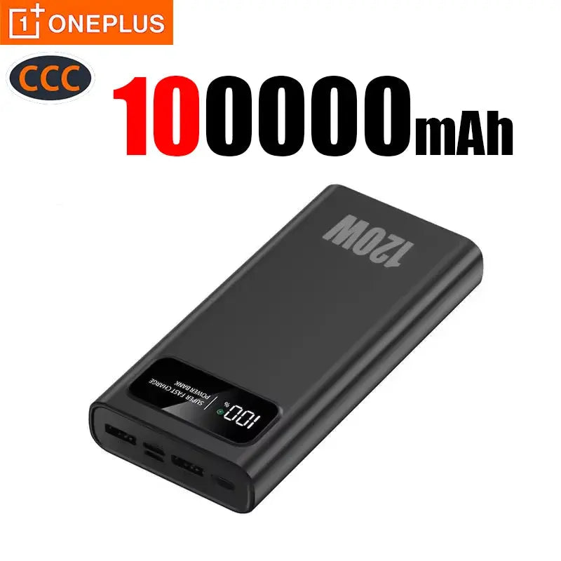 ONEPLUS 500000mAh 120W Super Fast Charging Power Bank High Capacity Battery CCC Certification Power Bank 3C For Iphone Xiaomi Ai-TechWorld 