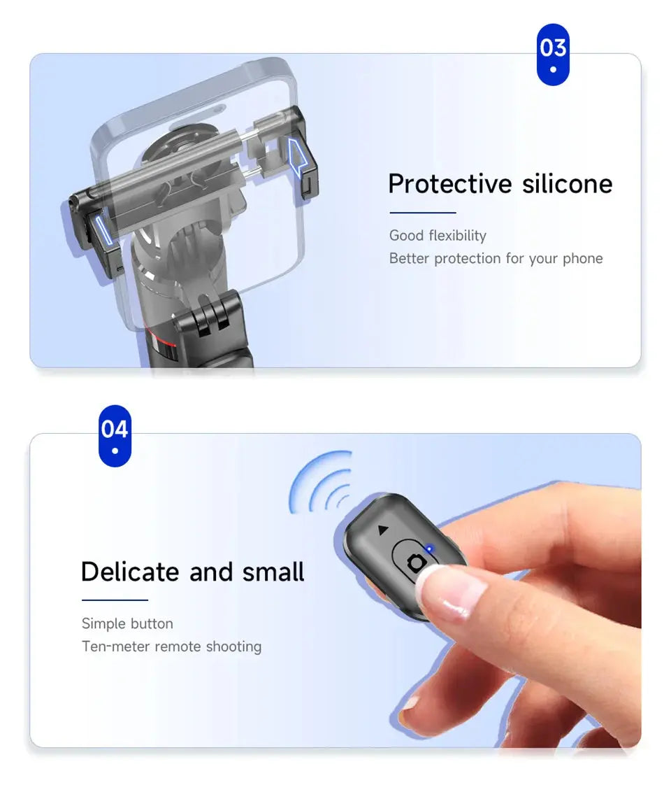 MEUYAG Selfie Stick Tripod with 1708mm Long Monopod Fill Light, Bluetooth Remote, 360° Rotation, 1/4 Interface, for mobile phone Ai-TechWorld 