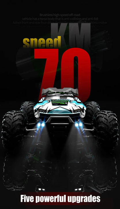 Teeggi 16101 /16102 PRO 1:16 High Speed RC Car With LED Light Drift 70KM/H 4WD RC Off-Road Car Monster Truck Toy For Kid Gifts Ai-TechWorld 
