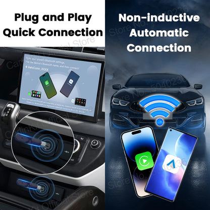 CarlinKit 5.0 Mini Ultra Wireless Adapter Wireless CarPlay Android Auto For OEM Car Plug and Play WiFi Bluetooth Auto Connection Ai-TechWorld 
