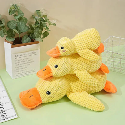 Plush Companion Sleeping Duck Dog Toys for Small Large Dogs Bite Resistant Teeth Grinding Sound Relief Duck Sound Toy Ai-TechWorld 