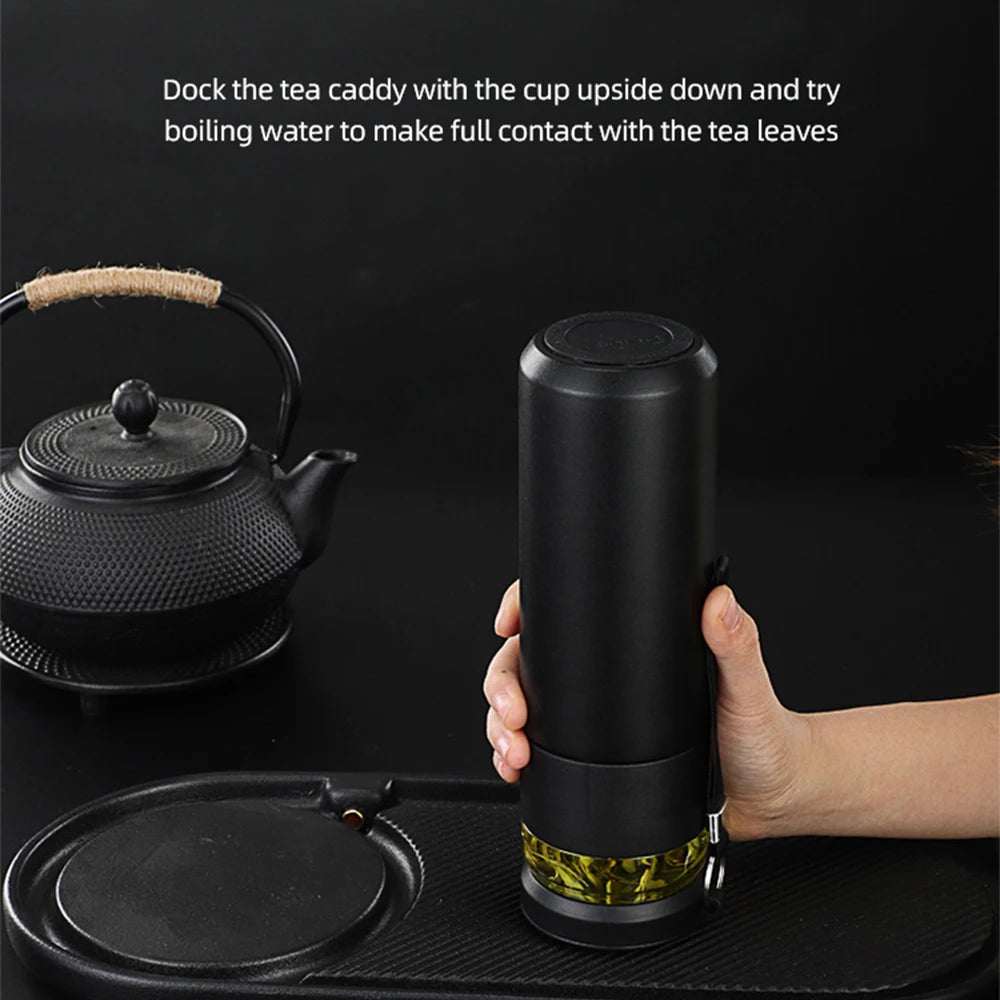 500ml Tea Infuser Vacuum Flask Stainless Steel Insulated Cup with Independent Tea Storage Handle Travel Mug Business Cup Gifts Ai-TechWorld 