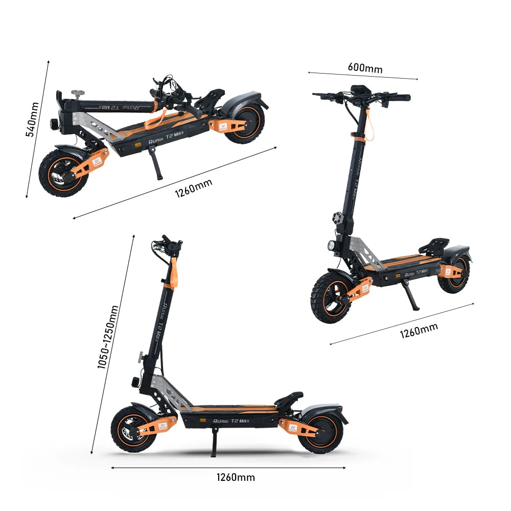 Ruitoo T2Max 1000W Nice design Electric Scooter Folding Two Wheel Scooter for Adults Ai-TechWorld 