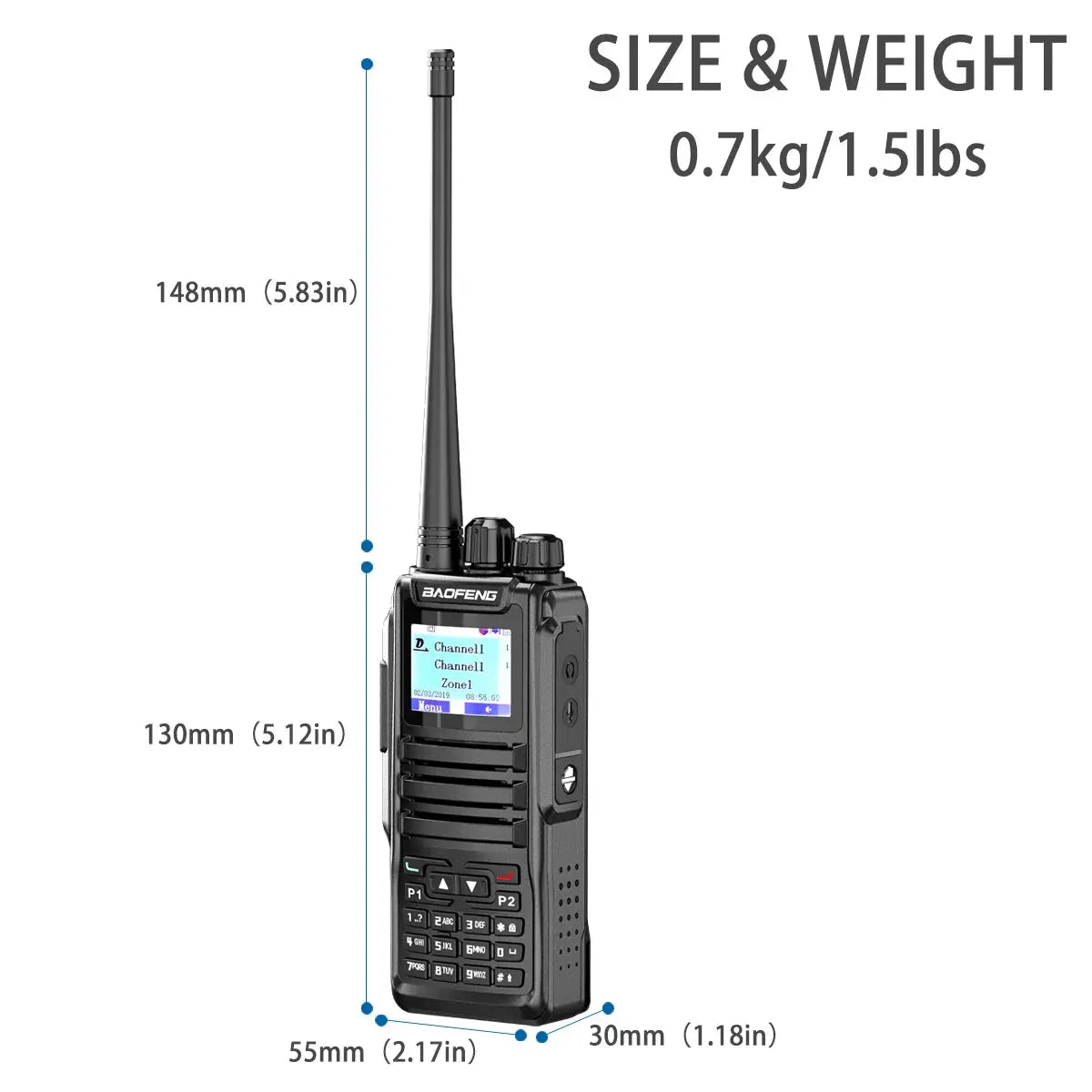 Baofeng 1701 Upgrade DM-1702 Openg GD77 GPS Dual Mode Analog And Digital Walkie Talkie Tier 1+2 Dual Time Slot VHF 136-174 UHF 4 Ai-TechWorld 