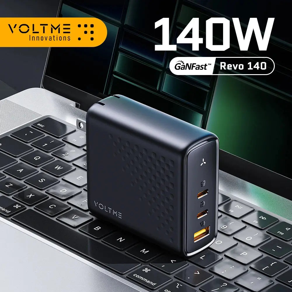 VOLTME GaN Charger 140W USB Type C PD3.1 Fast Charge For Macbook pro 16″ Quick Charge 5.0 Phone Charger For iPhone 15 Pro Max Ai-TechWorld 