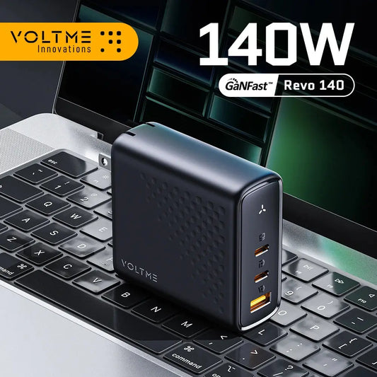 VOLTME GaN Charger 140W USB Type C PD3.1 Fast Charge For Macbook pro 16″ Quick Charge 5.0 Phone Charger For iPhone 15 Pro Max Ai-TechWorld 