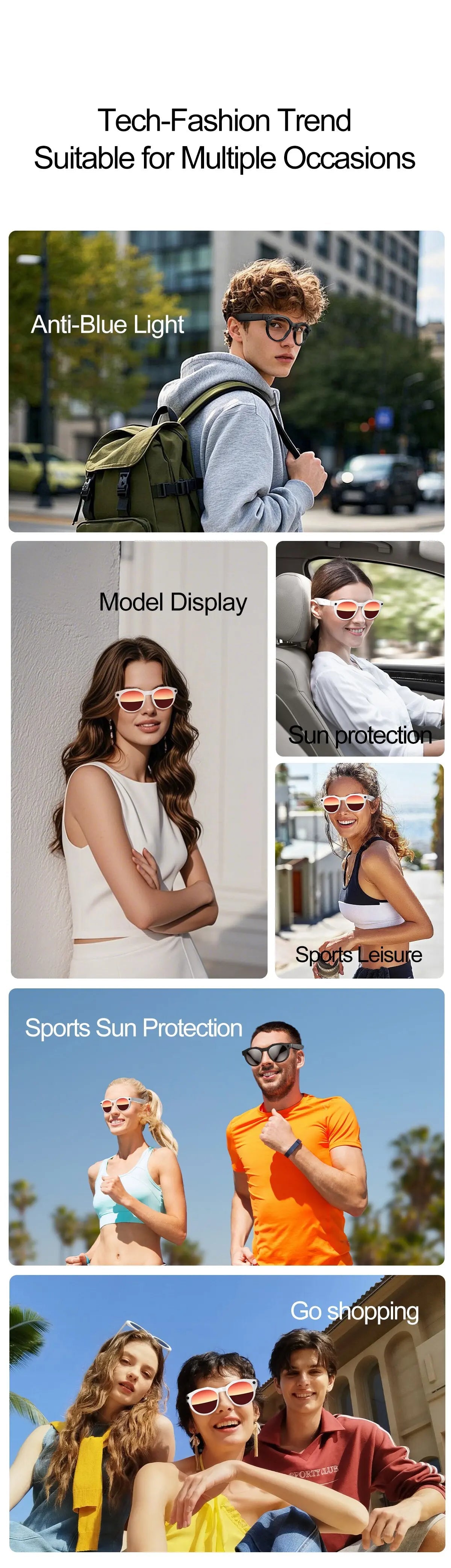 2026 New 4K HD AI Smart Glasses Men 800W Pixel Camera Bluetooth Call 4GB WIFI Transmission Voice Assistant Smart Glasses Women Ai-TechWorld 