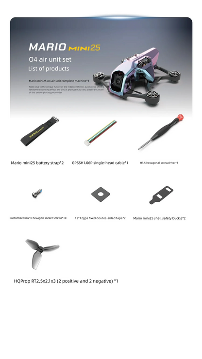 Speedybee Mario Mini 25 Mini25 2.4Ghz 3S FPV Drone (F435 AIO FC and OX32bit 25A 4in1 ESC) Ai-TechWorld 