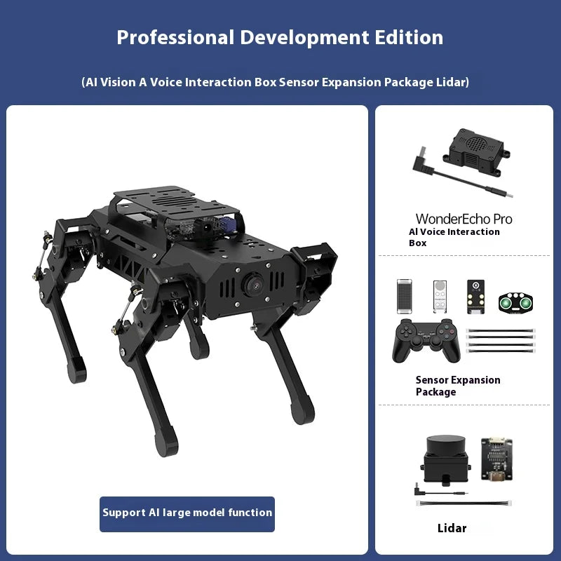 Hiwonder PuppyPi ROS quadruped robot dog, bionics, intelligent programming, AI visual recognition Ai-TechWorld 