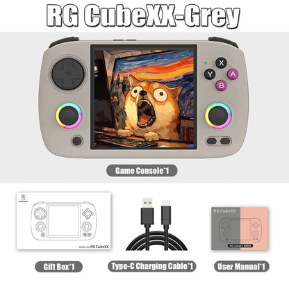 Anbernic RG CubeXX Retro Handheld Game Console 3.95 Inch IPS Screen Linux System Built-in 64G TF Card 5056 Games Support HD Out Ai-TechWorld 