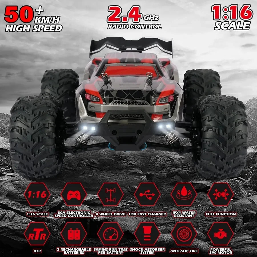 4WD Remote Control Car Off Road 4x4 RC High Speed Buggy Truck Super Brushless 50 or 80KM/H Fast Drift Racing Toy Kids Adults Ai-TechWorld 