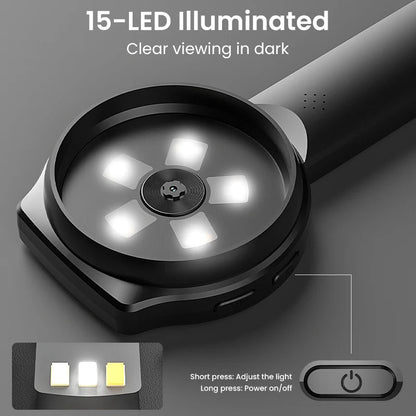 2.8'' IPS Digital Magnifier HD 1080P 100X Portable Microscope Handheld Mignifying Glass for Electronics Repair Check Jewelry Ai-TechWorld 