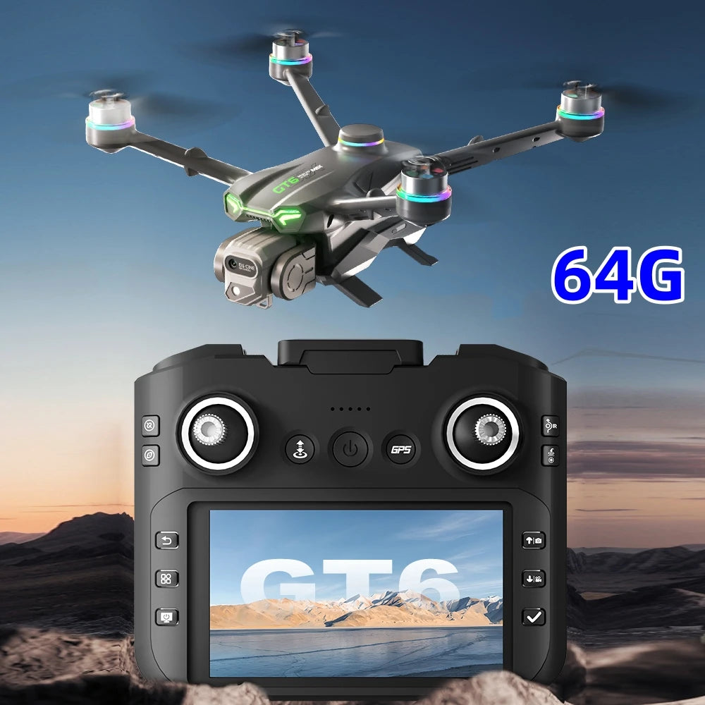 GT6 Professional Drone Long Range Flight Battery Quadcopter 4K HD Wifi Dron Aerial Photography Obstacle Avoidance Aircraft Ai-TechWorld 