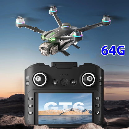 GT6 Professional Drone Long Range Flight Battery Quadcopter 4K HD Wifi Dron Aerial Photography Obstacle Avoidance Aircraft Ai-TechWorld 